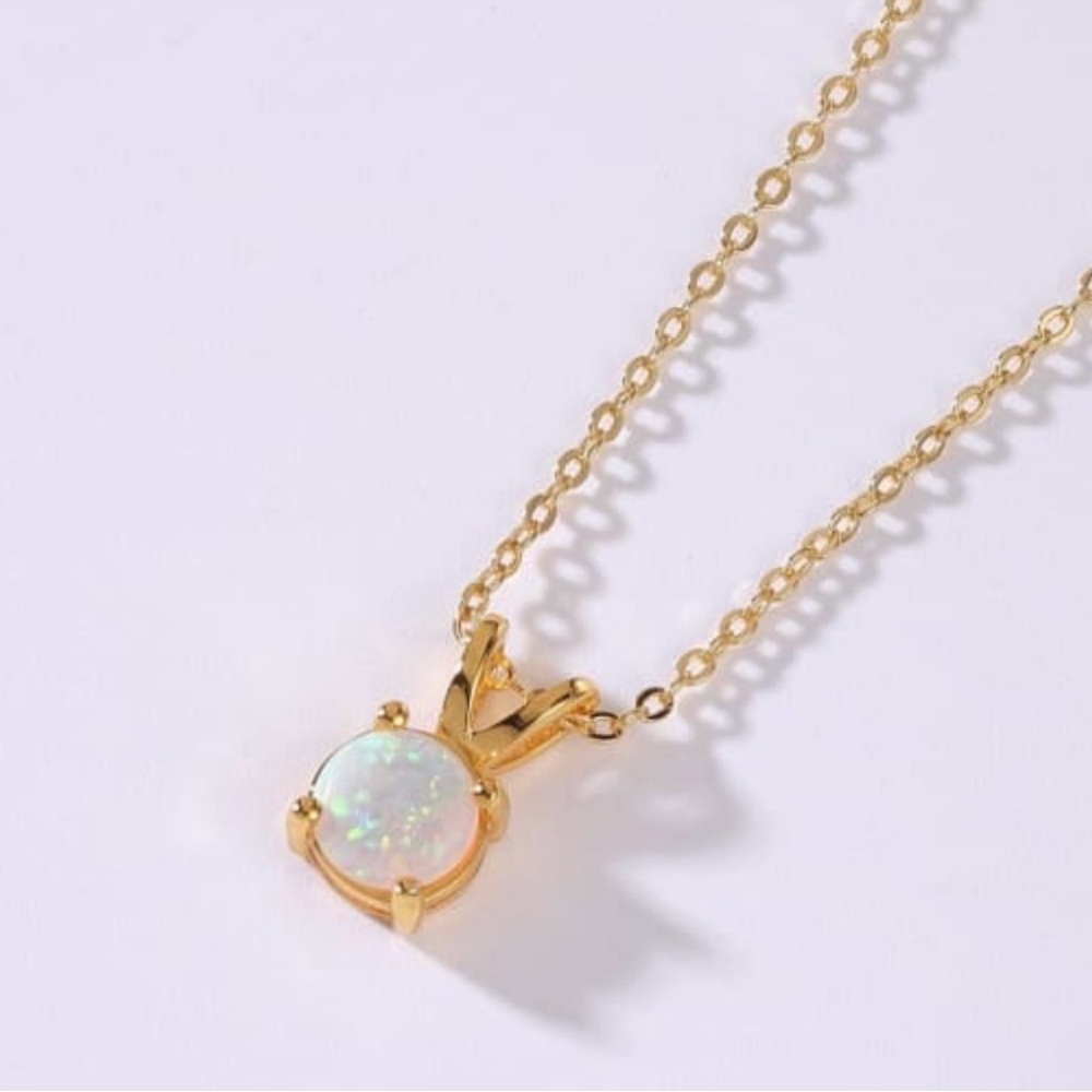 Solid Sterling Silver 925 White Opal Set - image 7